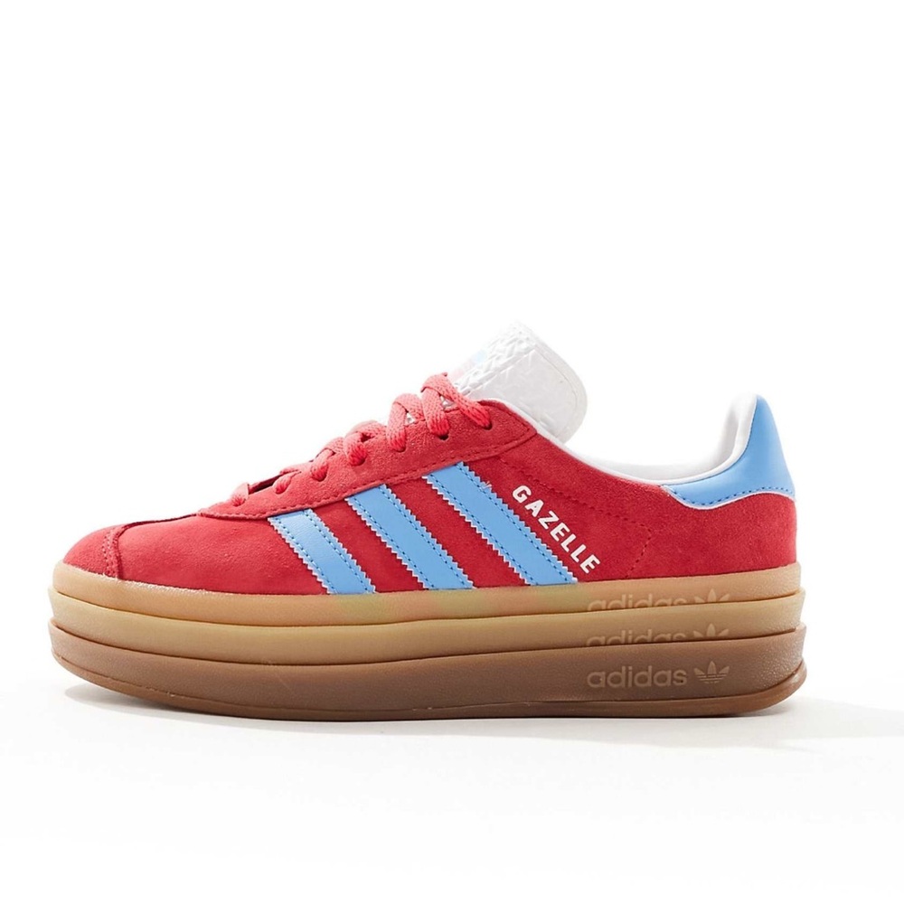 adidas Originals Gazelle Bold - Gum/Blue/Active Pink - Women’s size 7.5